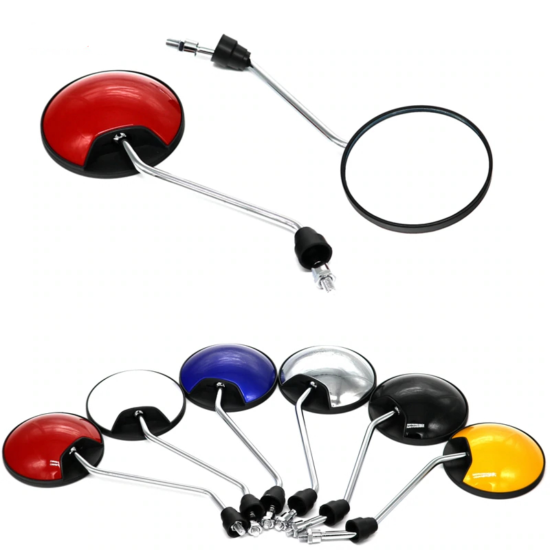 Motorcycle Rearview Mirrors 360 Degree Convex Moped Scooter Motorbike