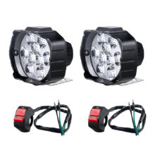 Motorbike Mopeds Spotlight Accessories Moto DRL Car Work Fog Spot Head Lights 9-85V