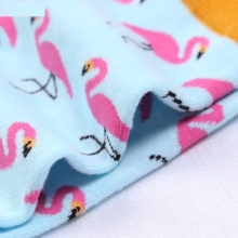 Gear Street Tide Novelty British Style happy funny sock Flamingo
