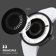 Quartz Wristwatch Unique Gear Waterproof Silicone Rotation Watch